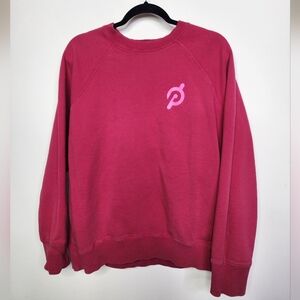 Peloton Women's Raspberry Crew Neck, XL "Let Your Spirit Move You"